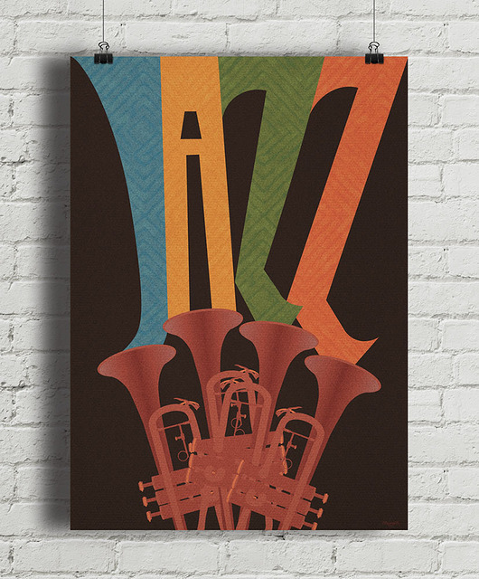 plakaty Jazz  - plakat fine art