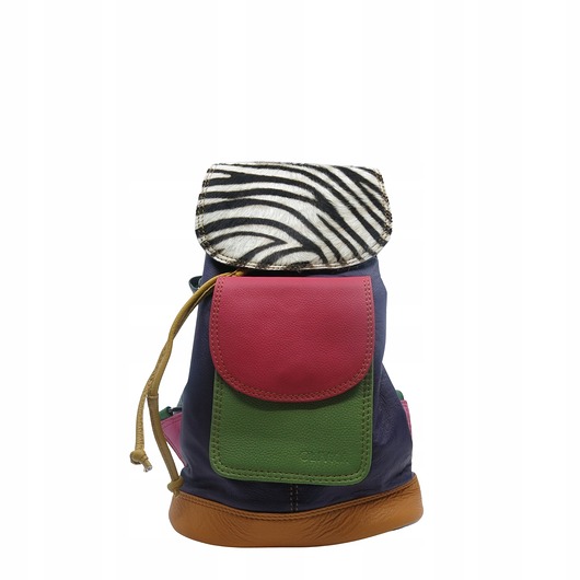 plecaki Plecak damski pojemny skórzany skóra naturalna ze skrawków eko OLIVKA