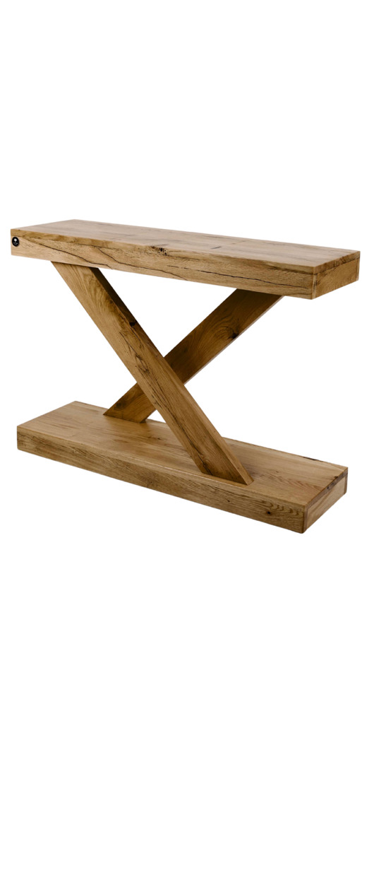 regały i półki Konsola Dębowa Loft Drewno Lite  150 cm  SKD-200