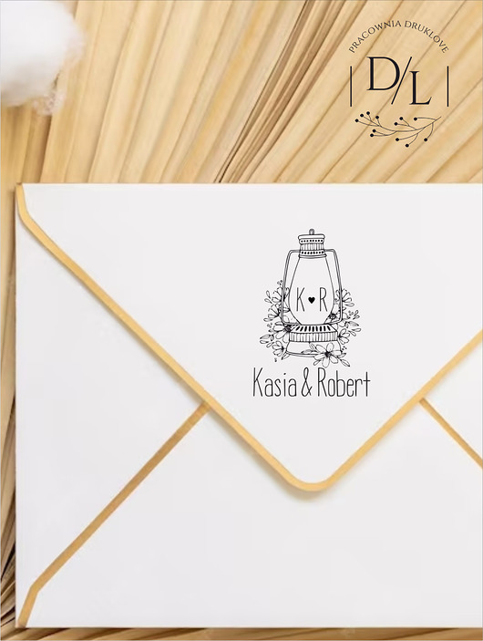 stemple ślubne Stempel ślubny personalizowany Lampka
