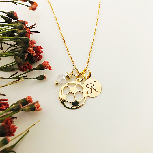 srebrne naszyjniki Naszyjnik z piłką nożną, piłka do nogi