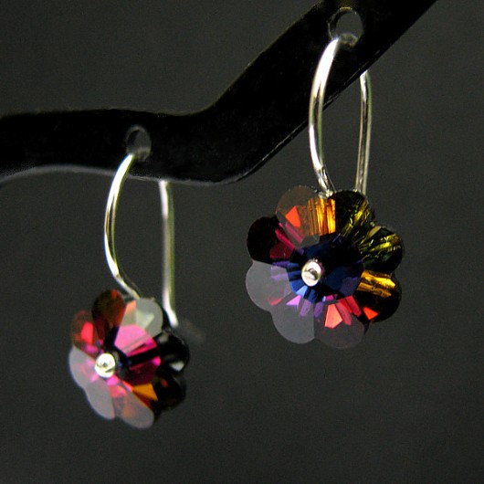 Kolczyki Swarovski BRILLIANT - Volcano Flower Marisella