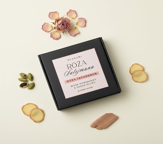 świeczniki i świece Wosk zapachowy do kominka Róża Sulejmana