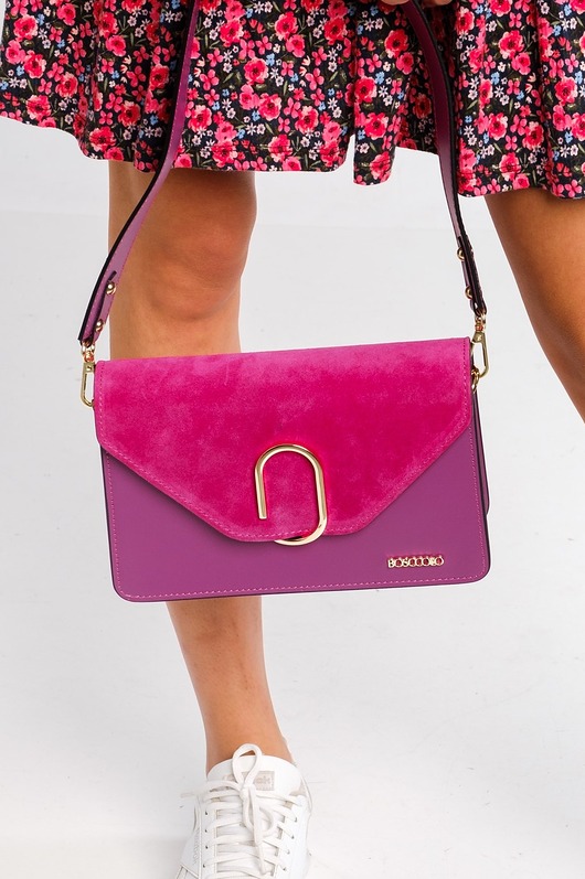 torby na ramię Torebka Skórzana z ozdobnym zapięciem (6806)