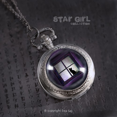 wisiory Star Girl Kotek - sekretnik - zegarek