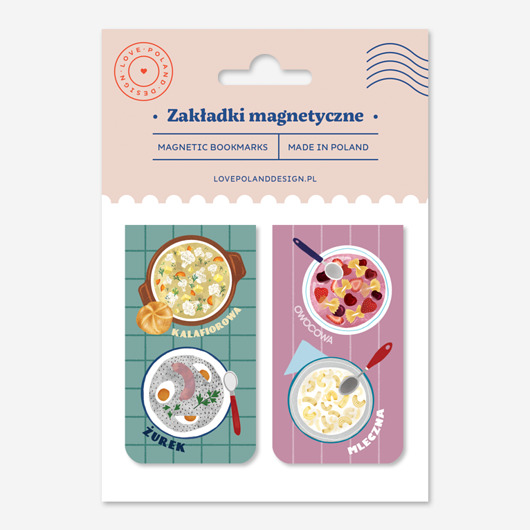 zakładki do książek Zakładki Magnetyczne Polskie Zupy Kalafiorowa + Owocowa