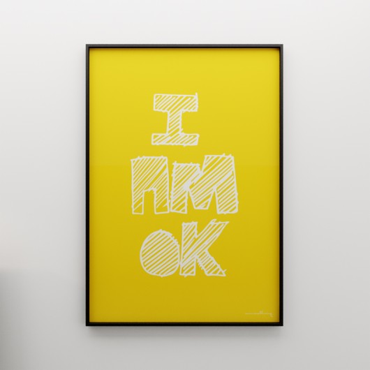 I AM OK.. - grafika 70x50 MINIMALLIVING