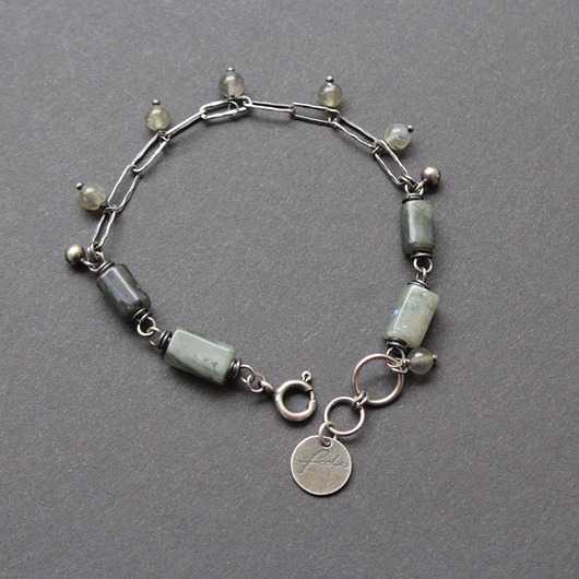 bransoletki z kamieni naturalnych Bransoletka Labrdoryty w oksydzie