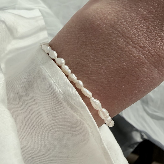 bransoletki z kamieni naturalnych Bransoletka z naturalnych pereł NIEIDEALNA