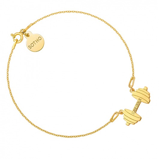 bransoletki srebrne Złota bransoletka sztanga I CAN BE STRONGER