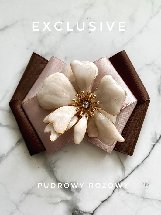 broszki Brosza z niesamowitym perłowym Kwiatem 3d NEW