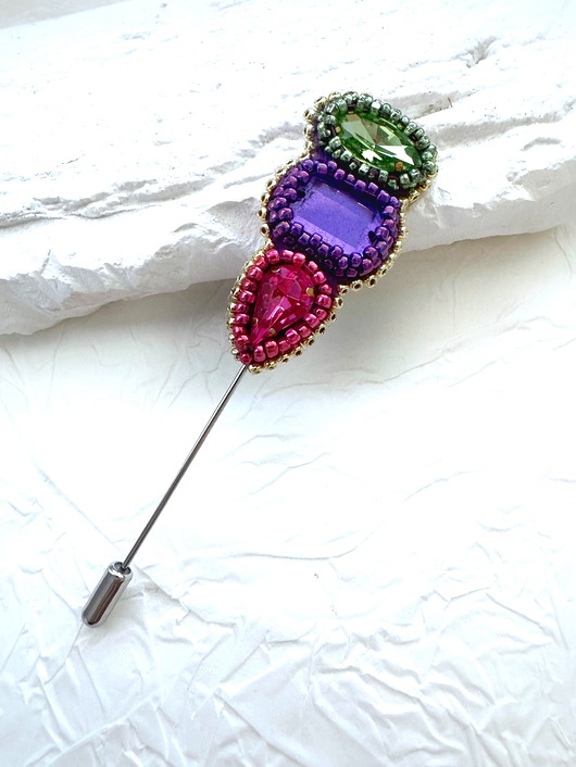 broszki Broszka szpilka z kryształami 