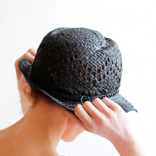 lekka czarna fedora byKate