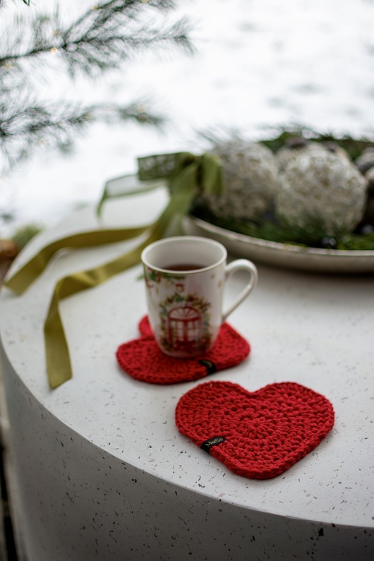 podkładki do kuchni Serduszko pod kubek