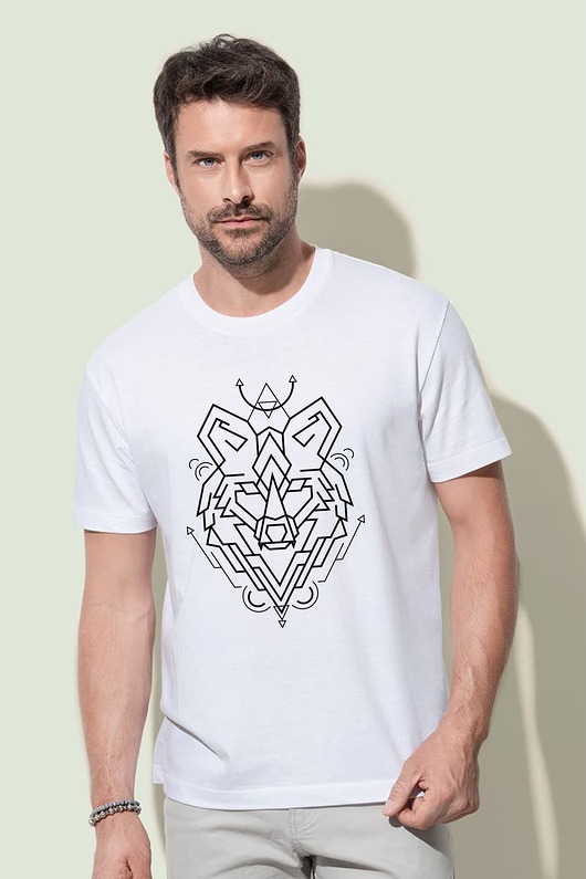 Koszulka organiczna z nadrukiem Wolf ART ORGANIC