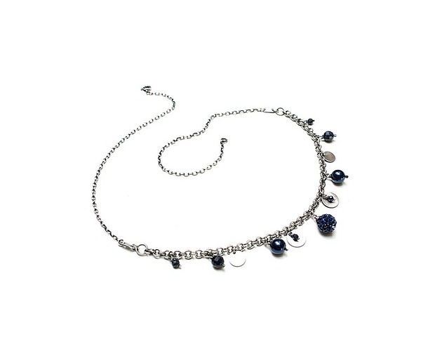 kolie Gypsy disco ball /sapphire/ - naszyjnik