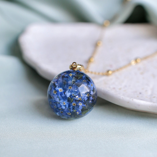 wisiory Wisiorek z niezapominajkami