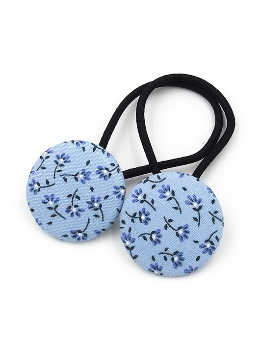 ozdoby do włosów dla dzieci Gumki do włosów w kwiatki Blue Little Flowers