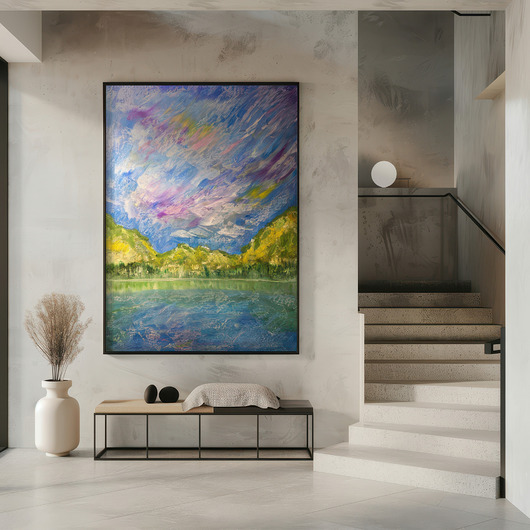 plakaty Plakat Chłodny Poranek reprodukcja pasteli olejnych