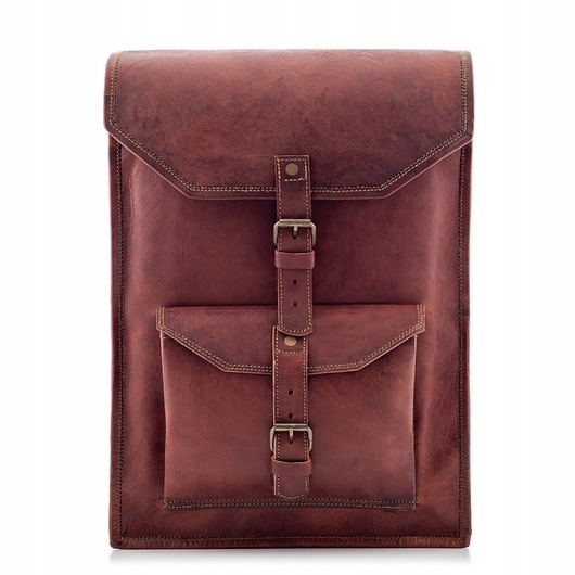 torby i nerki męskie Polski Plecak Tornister Skóra Vintage Męski do Pracy Belveder BT06