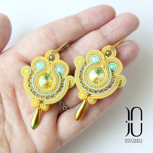 JK 299 - Kolczyki sutasz z kryształami Swarovski Justyna Jurczyk