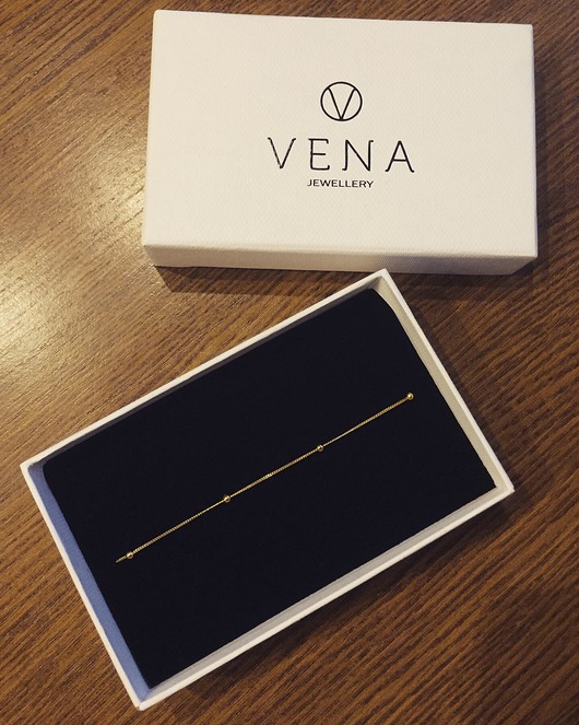 Pozłacana bransoletka z kuleczkami VENA Jewellery