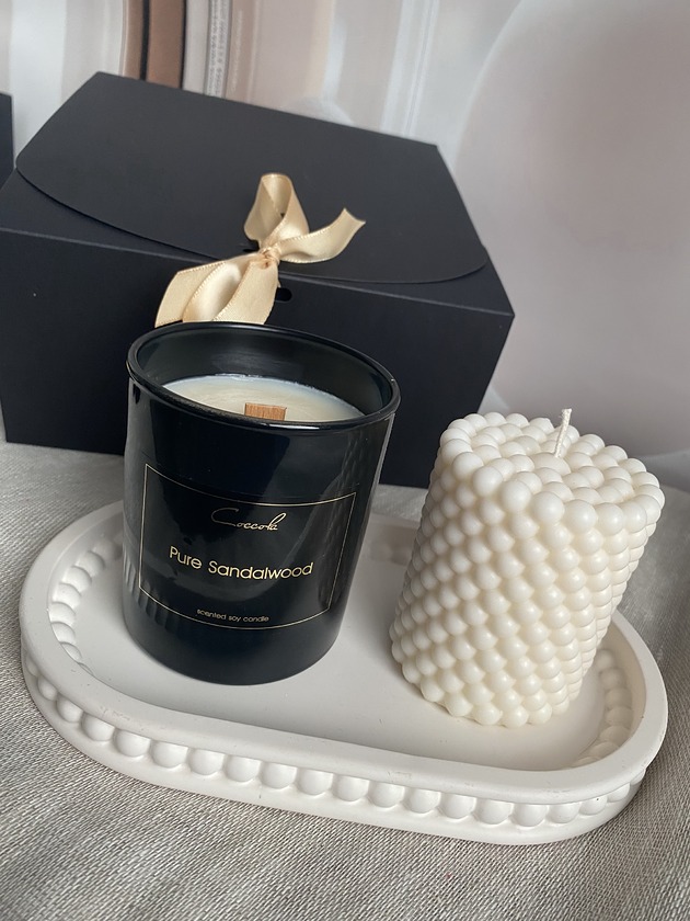 świeczniki i świece Zestaw prezentowy świece ekologiczne sojowe dekoracyjne "Classic Beauty"