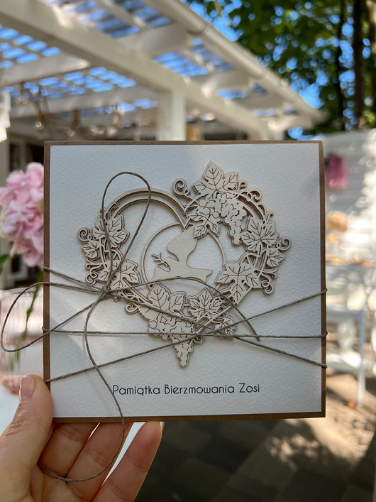 kartki scrapbooking Wyjątkowa pamiątka bierzmowania - kartka na bierzmowanie z życzeniami