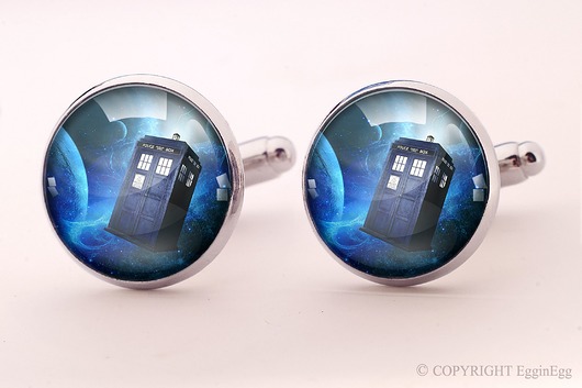 Doktor who Tardis - spinki do mankietów - 0338 EgginEgg Men