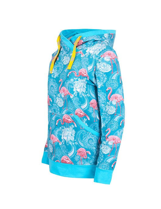 bluza z kapturem damska Bluza kangurka "Flamingi"