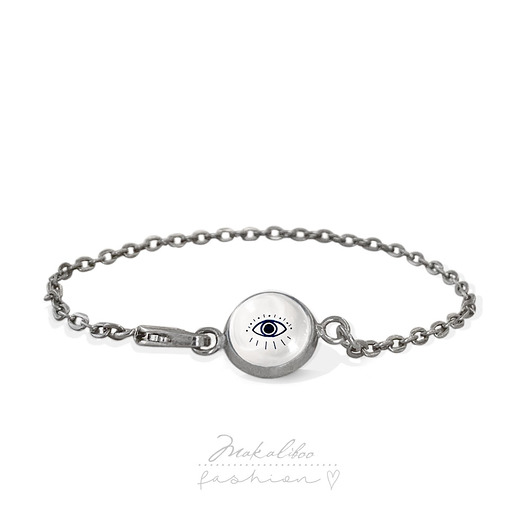 bransoletki ze szkła Oko - bransoletka boho style simple