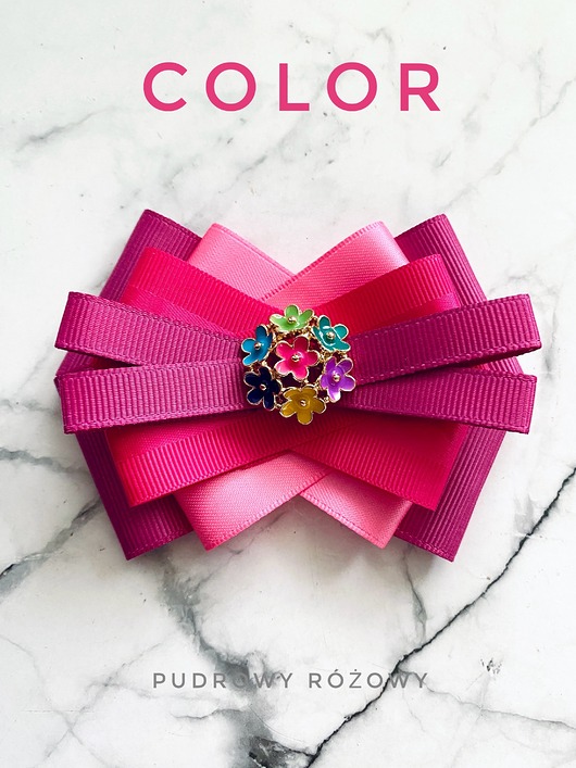 broszki Brosza z Kolekcji COLOR z delikatnymi kolorowymi kwiatkami