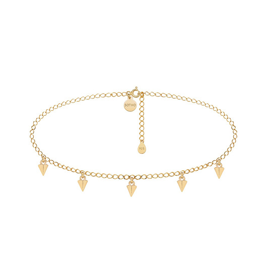 Złoty choker z ćwiekami SOTHO