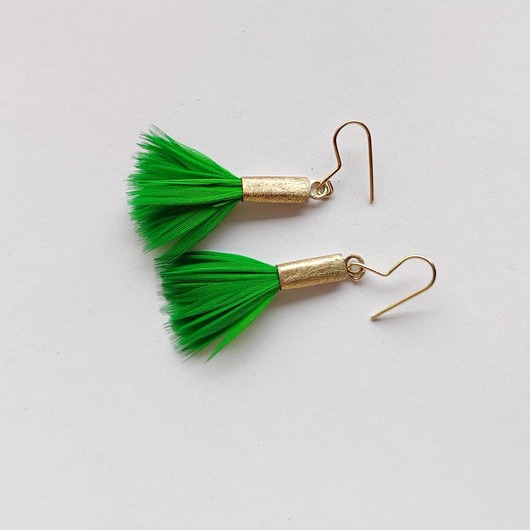 kolczyki z piórami PIÓRKO kolczyki