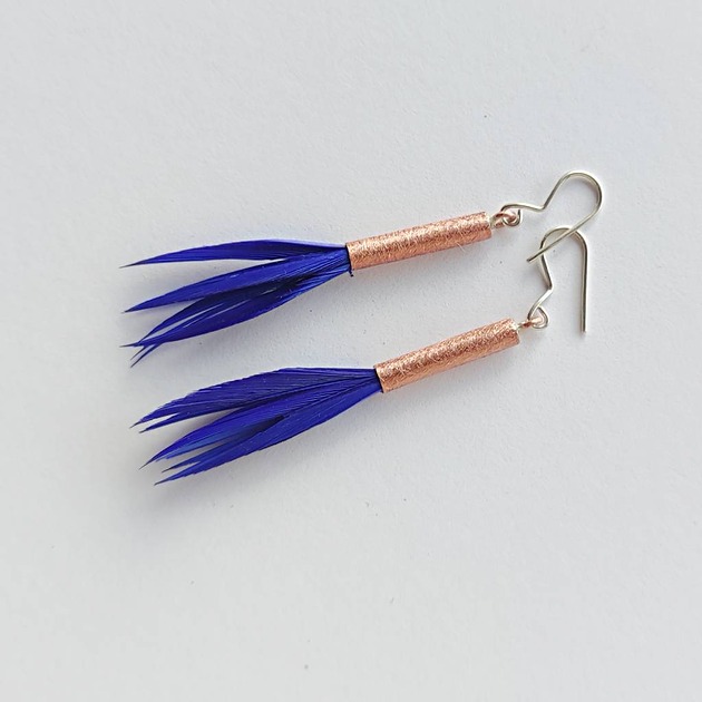 kolczyki z piórami PIÓRKO kolczyki