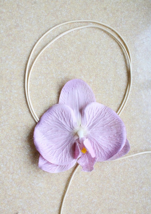 chokery Choker różowa Orchidea