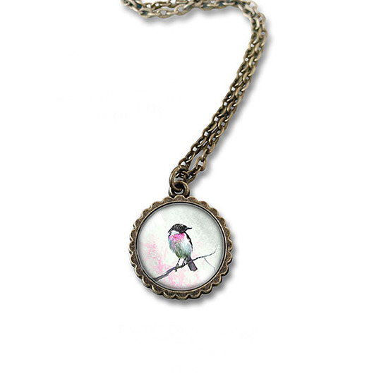 wisiory Medalion - Ptaszek - mały, brąz