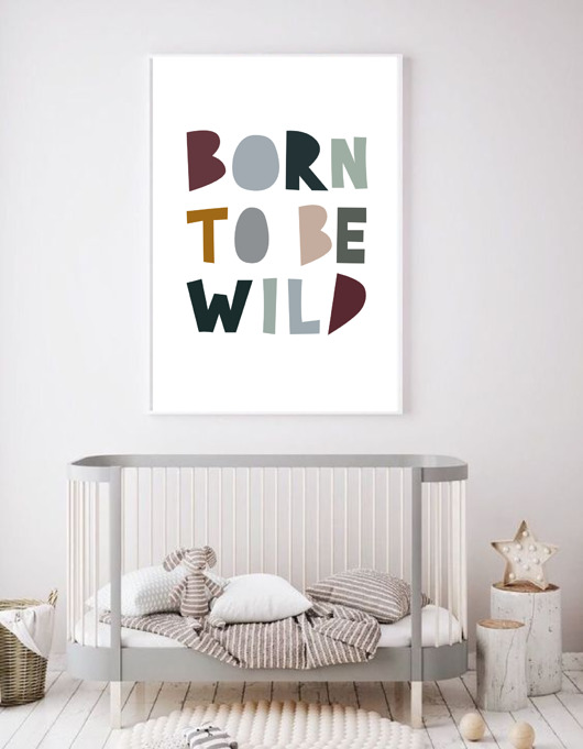 obrazy i plakaty do pokoju dziecięcego PLAKAT DLA DZIECKA born to be wild