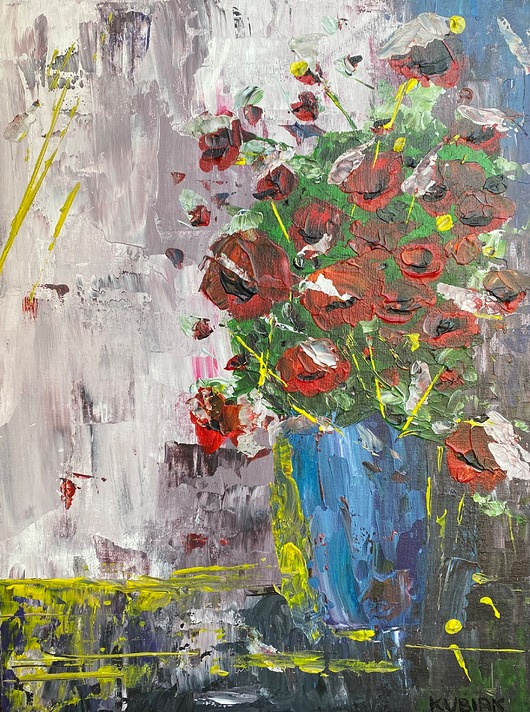 obrazy Obraz MAKI 30x40 akryl oryginał