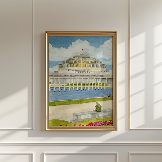 plakaty Plakat Wrocław, Hala Stulecia, akwarela