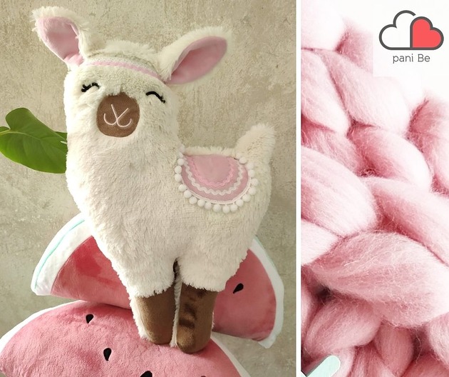 poduszki do pokoju dziecka LAMA poduszka-przytulanka, +haft z imieniem