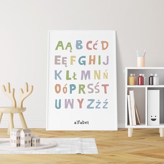 obrazy i plakaty do pokoju dziecięcego ALFABET - plakat A3