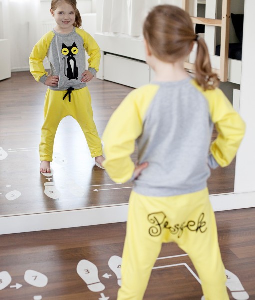 street life pants yellow Puszek