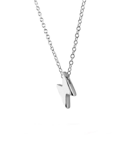 srebrne naszyjniki Naszyjnik minimalistyczny piorun błyskawica