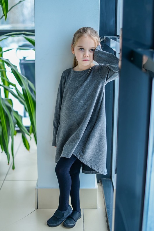 Sukienka Dresowa ciemnoszara GEEKID