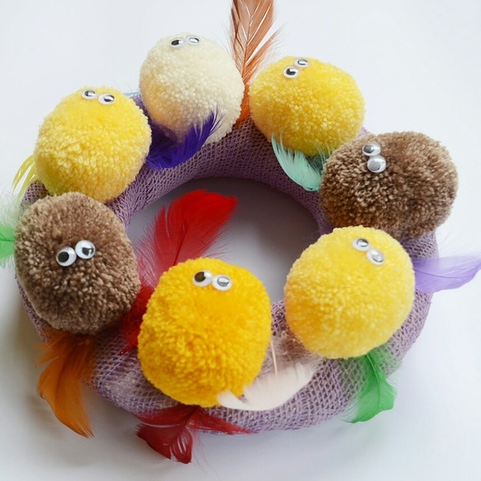 Pompony, Wielkanoc, Wianek, Jajka Lovekulkowe