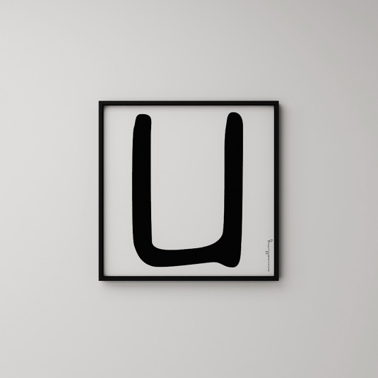 LITERA &quot;U&quot;  - grafika 50x50 MINIMALLIVING