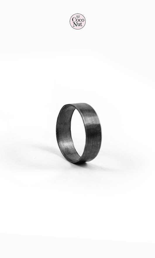 biżuteria męska OBRĄCZKA UNEVEN - srebro oksydowane