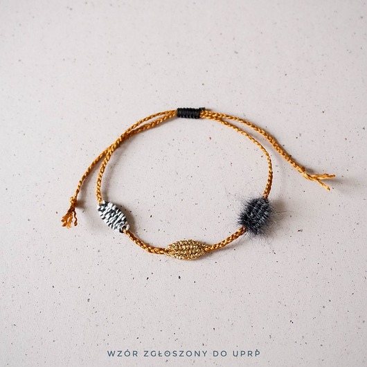 bransoletki - inne Bransoletka ręcznie robiona - regulowana, unikat