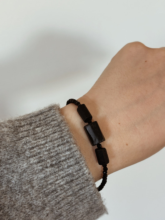 bransoletki z kamieni naturalnych Bransoletka damska Turmalin i onyks